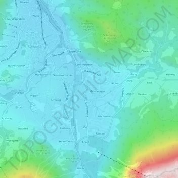 Grashof topographic map, elevation, terrain