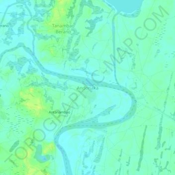 Andonaka topographic map, elevation, terrain