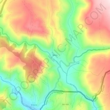Barxa topographic map, elevation, terrain
