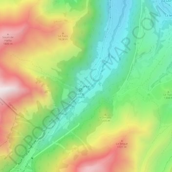 Gripp topographic map, elevation, terrain