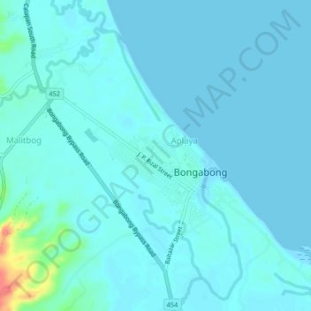 Bagumbayan II topographic map, elevation, terrain
