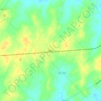 Dale topographic map, elevation, terrain