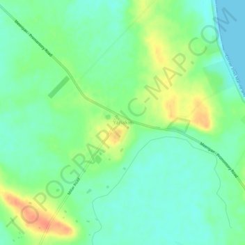 Yanakie topographic map, elevation, terrain