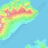 Porto Novo topographic map, elevation, terrain