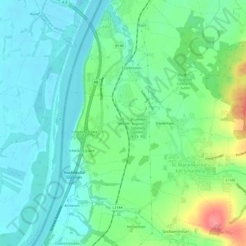 Stocket topographic map, elevation, terrain