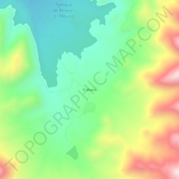 El Mauro topographic map, elevation, terrain