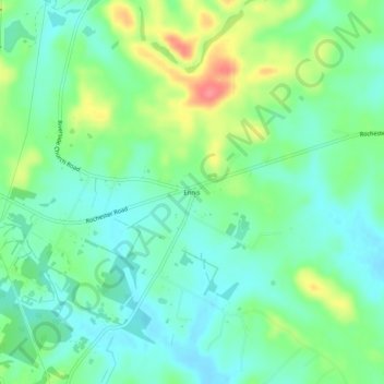Ennis topographic map, elevation, terrain