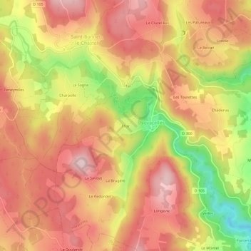 Etuy topographic map, elevation, terrain