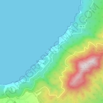 Aïn Franin topographic map, elevation, terrain