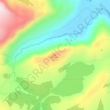 Maum topographic map, elevation, terrain