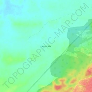 Namoroka topographic map, elevation, terrain