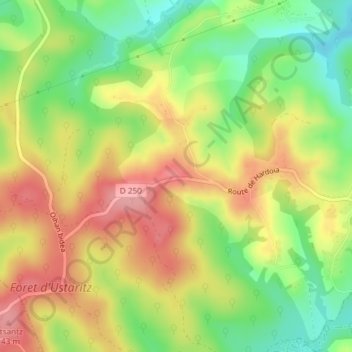 Croix des Anglais topographic map, elevation, terrain