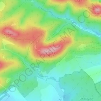 Seelberg topographic map, elevation, terrain