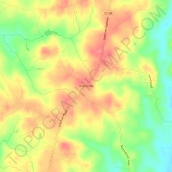 Blairsville topographic map, elevation, terrain