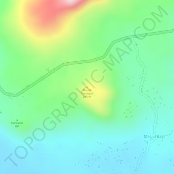 Mount Tayungan topographic map, elevation, terrain
