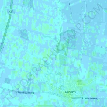 Korn topographic map, elevation, terrain