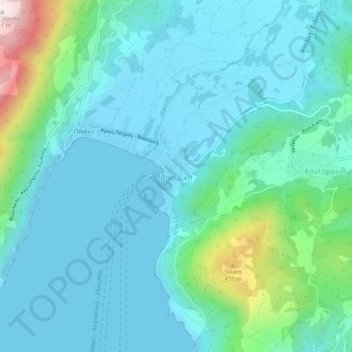 Vasiliki topographic map, elevation, terrain