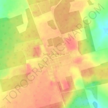 Salto da Alegria topographic map, elevation, terrain