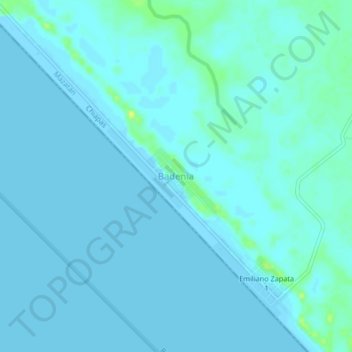 Badenia topographic map, elevation, terrain