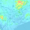 江城区 topographic map, elevation, terrain