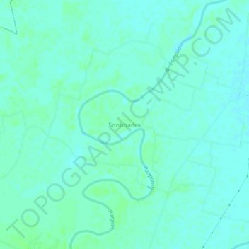 Sonbhadra topographic map, elevation, terrain