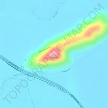 Mount Inkerman topographic map, elevation, terrain