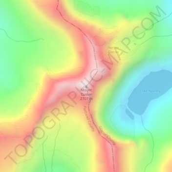 Mount Custer topographic map, elevation, terrain