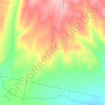 Carreteras topographic map, elevation, terrain