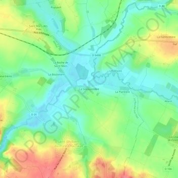 La Solissonnière topographic map, elevation, terrain
