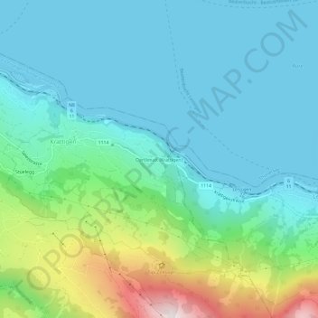 Oertlimatt (Krattigen) topographic map, elevation, terrain