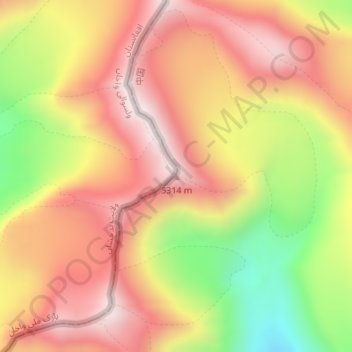 Malyy Pamir topographic map, elevation, terrain
