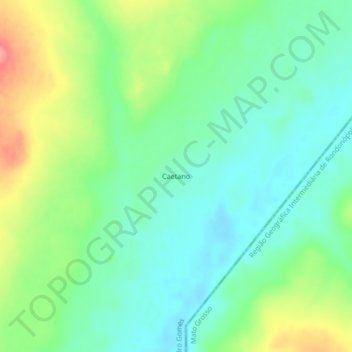 Caetano topographic map, elevation, terrain