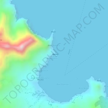 Mataai Topographic Map, Elevation, Terrain