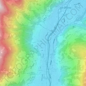 Laimach topographic map, elevation, terrain