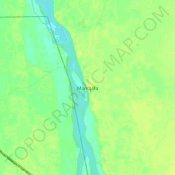 Mandjafa topographic map, elevation, terrain