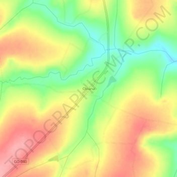 Oloana topographic map, elevation, terrain