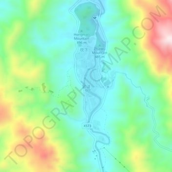 Guanyang topographic map, elevation, terrain