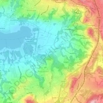 Capolago topographic map, elevation, terrain