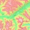 米林县 topographic map, elevation, terrain