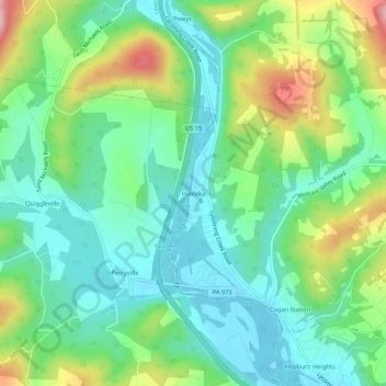 Haleeka topographic map, elevation, terrain