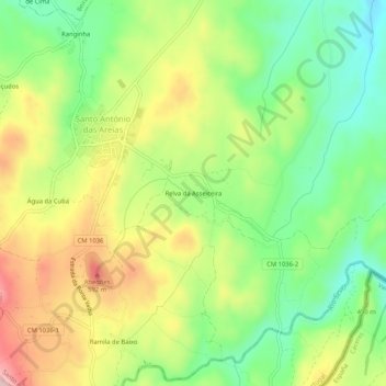 Relva da Asseiceira topographic map, elevation, terrain