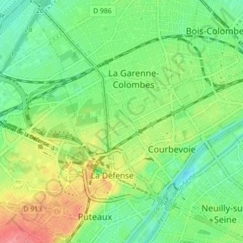 Résidence Marceau Normandie topographic map, elevation, terrain