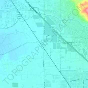 Fulton topographic map, elevation, terrain