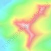 Mount Hogan topographic map, elevation, terrain