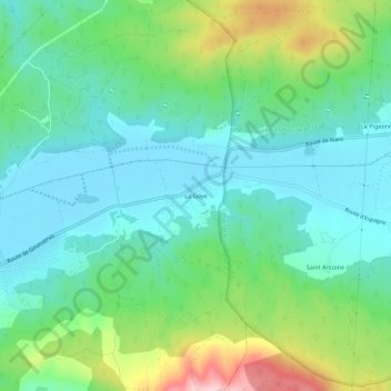 La Goye topographic map, elevation, terrain