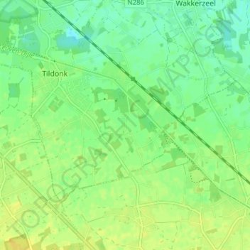 Sussenhoek topographic map, elevation, terrain