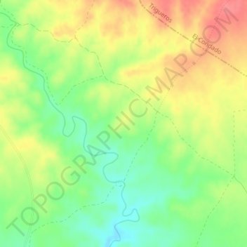 El Partido topographic map, elevation, terrain