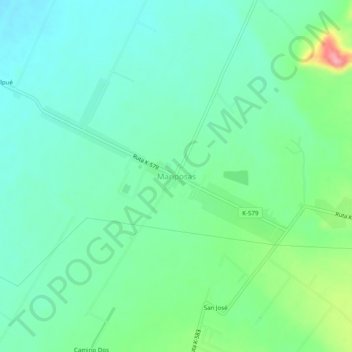 Mariposas topographic map, elevation, terrain