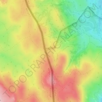 Ouroso topographic map, elevation, terrain