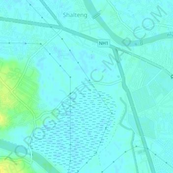 Kashmir Valley topographic map, elevation, terrain